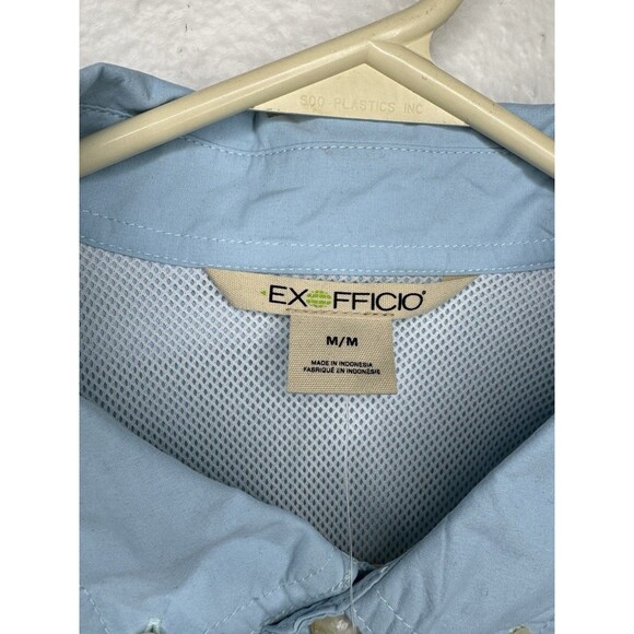NWT EXOFFICIO Air Strip LS Vented Shirt Sz M Blue UPF 30 Quick Dry Lite Weight - Picture 8 of 16